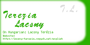 terezia lacsny business card